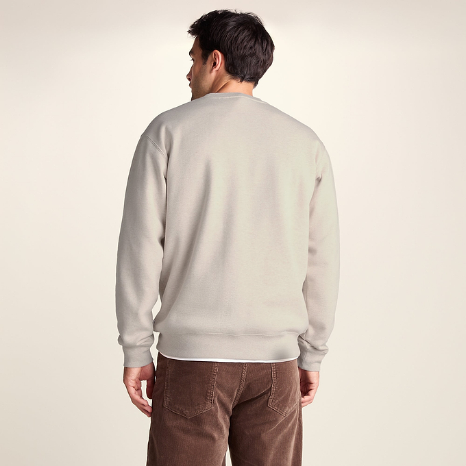 Dolan Mens Supersoft Crew Neck Sweatshirt - Buttercream Melange