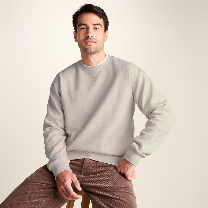 Dolan Mens Supersoft Crew Neck Sweatshirt - Buttercream Melange
