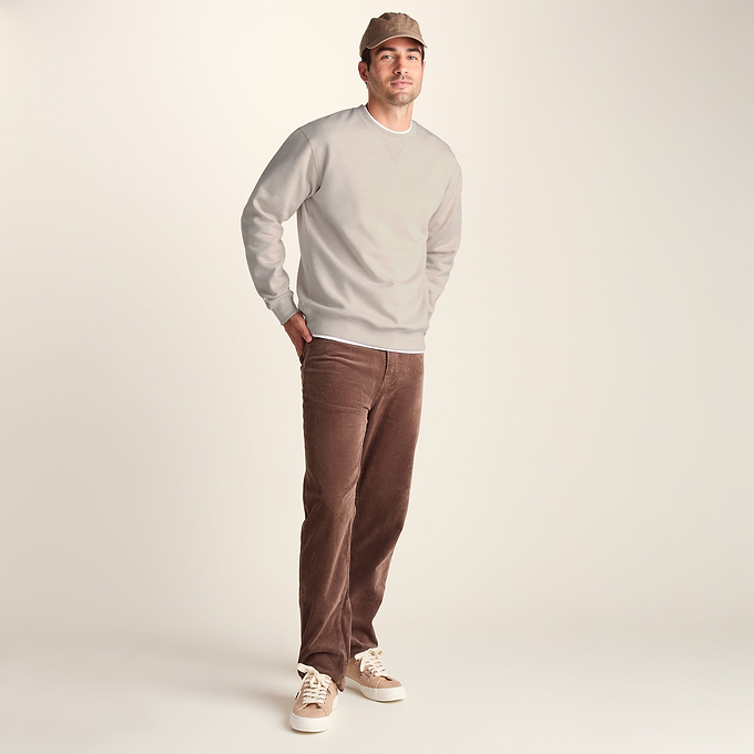 Dolan Mens Supersoft Crew Neck Sweatshirt - Buttercream Melange