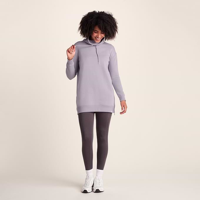Drakeford Womens Supersoft Longline Sweat - Lavender Grey