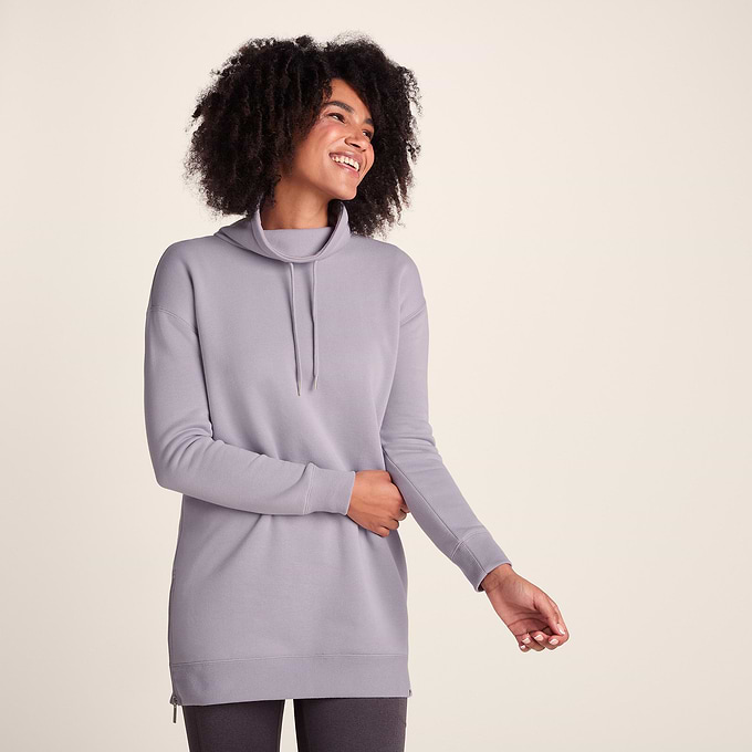 Drakeford Womens Supersoft Longline Sweat - Lavender Grey