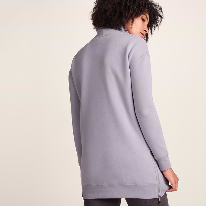 Drakeford Womens Supersoft Longline Sweat - Lavender Grey