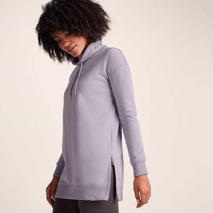 Drakeford Womens Supersoft Longline Sweat - Lavender Grey