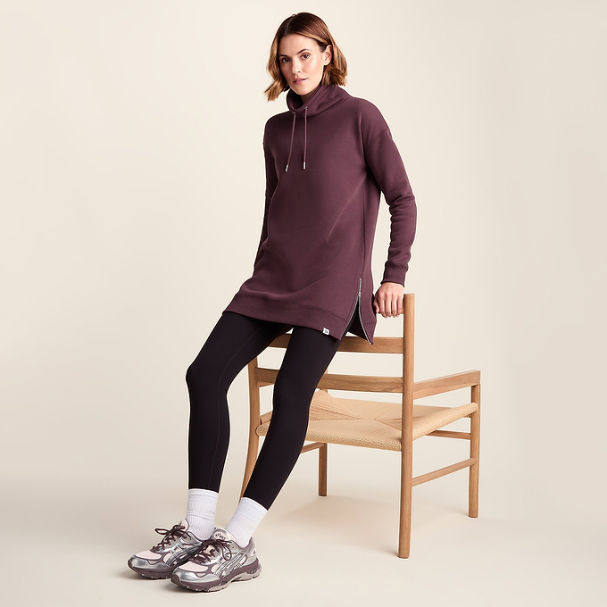 Drakeford Womens Supersoft Longline Sweat - Huckleberry