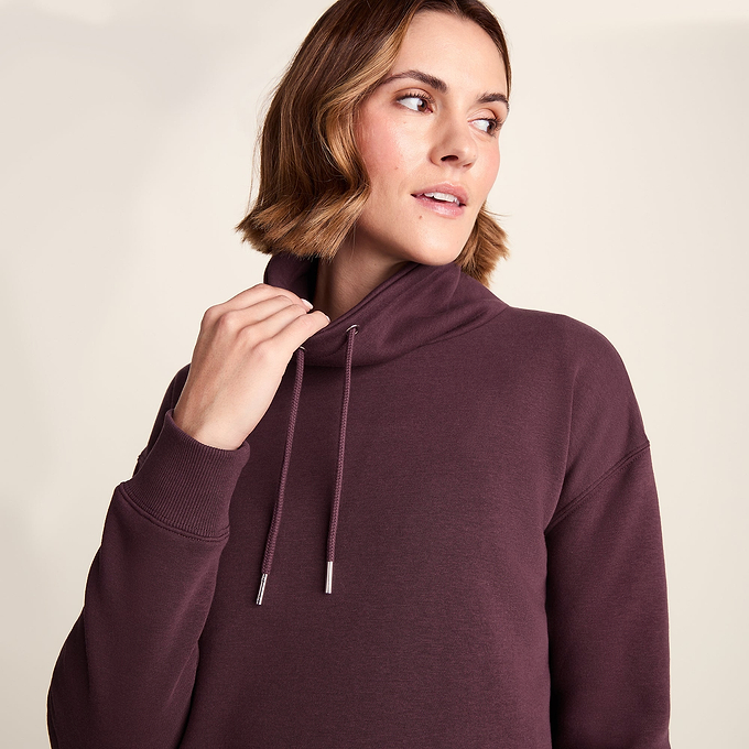 Drakeford Womens Supersoft Longline Sweat - Huckleberry