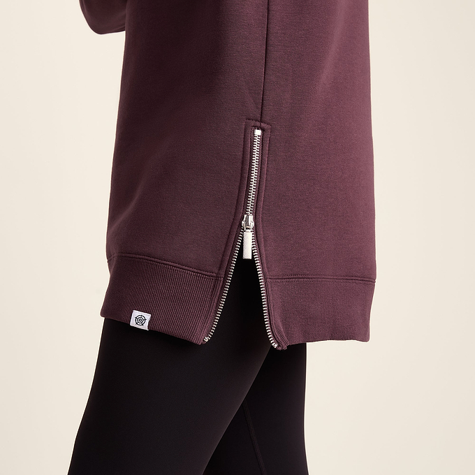 Drakeford Womens Supersoft Longline Sweat - Huckleberry
