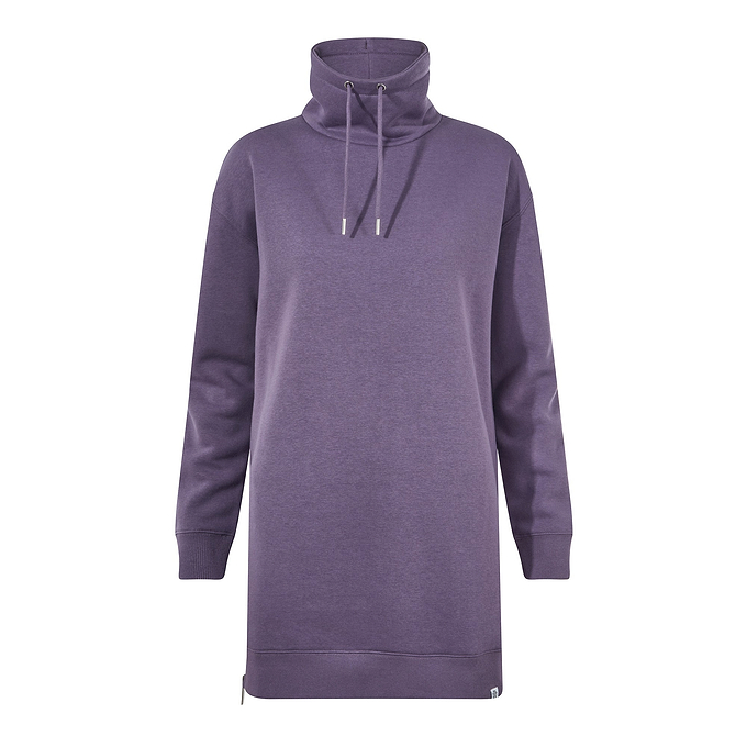 Drakeford Womens Supersoft Longline Sweat - Smokey Purple
