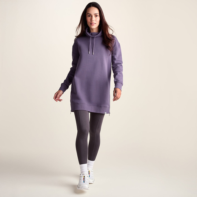 Drakeford Womens Supersoft Longline Sweat - Smokey Purple