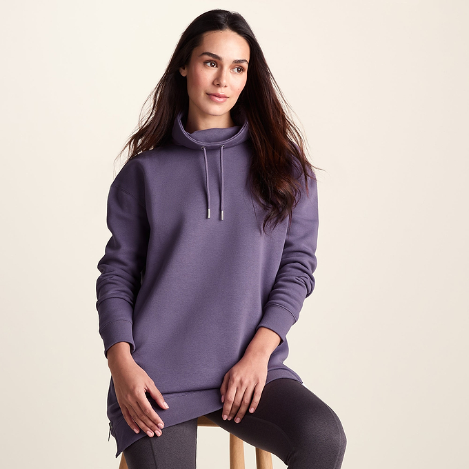 Drakeford Womens Supersoft Longline Sweat - Smokey Purple