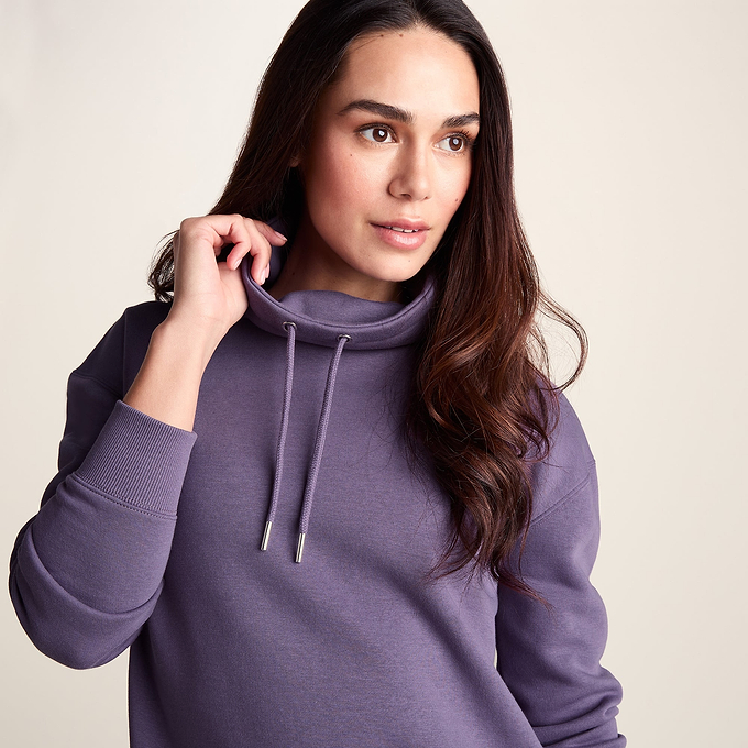 Drakeford Womens Supersoft Longline Sweat - Smokey Purple