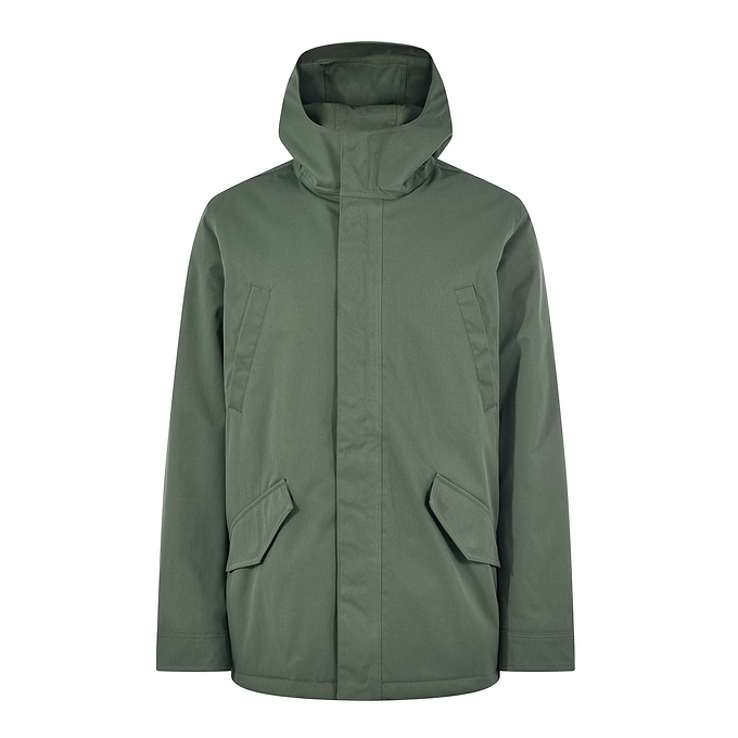 Dunnigan Mens Lightweight Padded Waterproof Parka - Forage Green