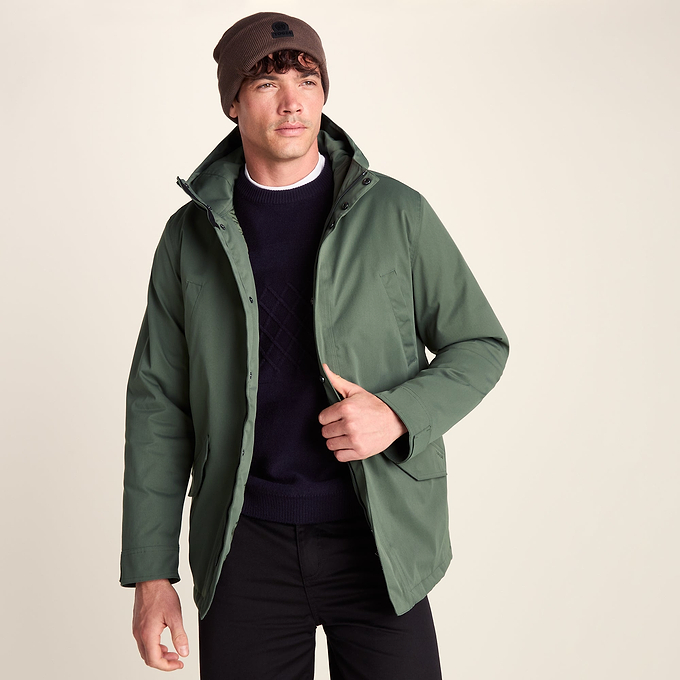 Dunnigan Mens Lightweight Padded Waterproof Parka - Forage Green