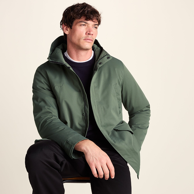 Dunnigan Mens Lightweight Padded Waterproof Parka - Forage Green