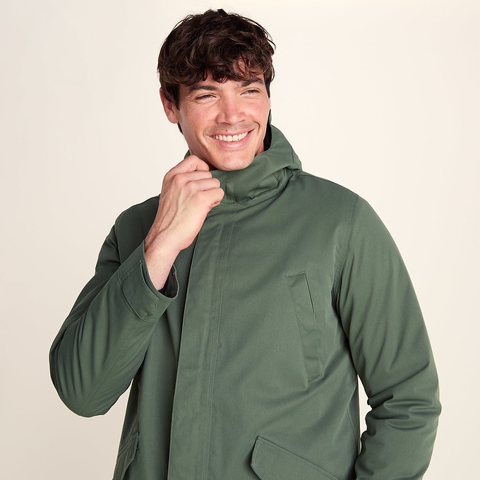 Dunnigan Mens Lightweight Padded Waterproof Parka - Forage Green