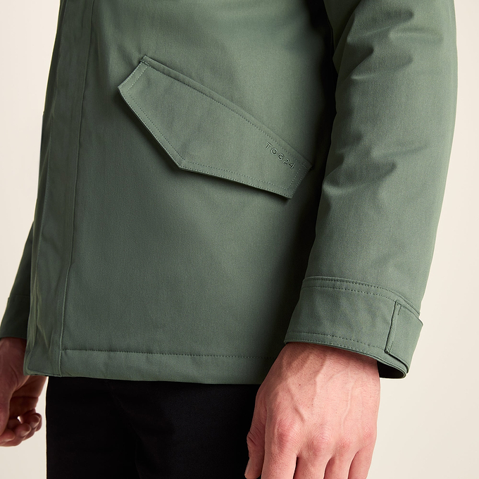 Dunnigan Mens Lightweight Padded Waterproof Parka - Forage Green