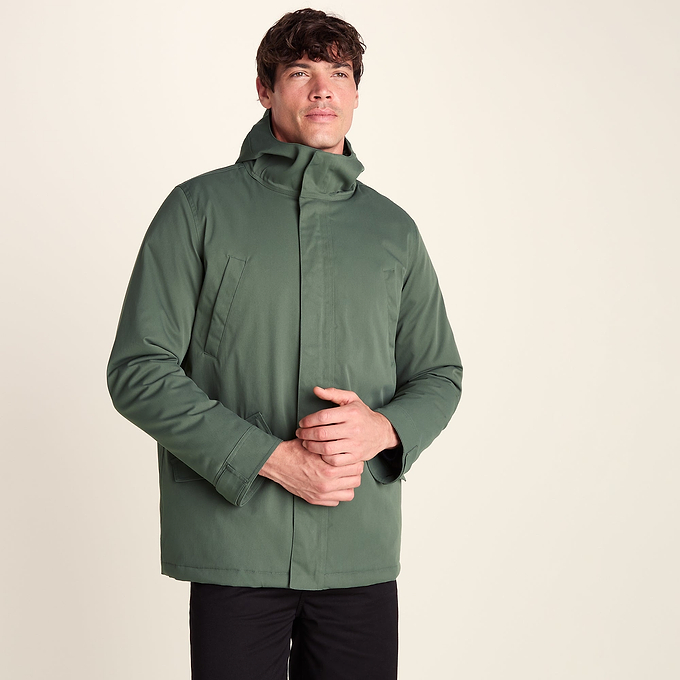 Dunnigan Mens Lightweight Padded Waterproof Parka - Forage Green