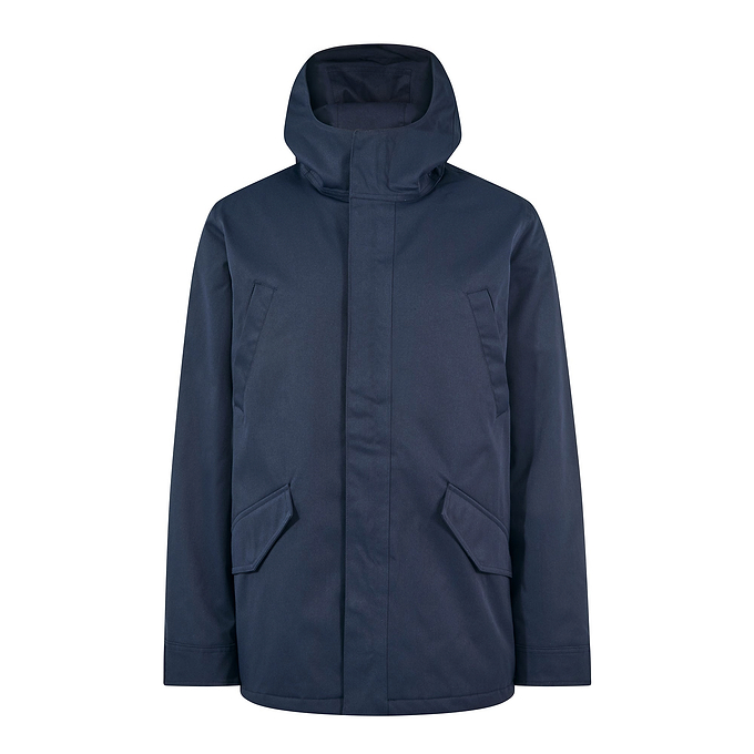 Dunnigan Mens Lightweight Padded Waterproof Parka - Deepest Blue