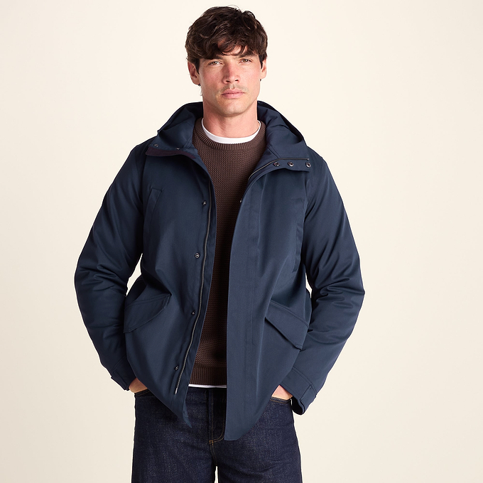 Dunnigan Mens Lightweight Padded Waterproof Parka - Deepest Blue