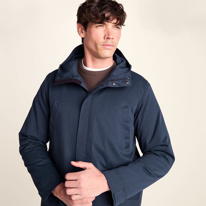 Dunnigan Mens Lightweight Padded Waterproof Parka - Deepest Blue