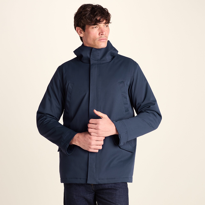 Dunnigan Mens Lightweight Padded Waterproof Parka - Deepest Blue