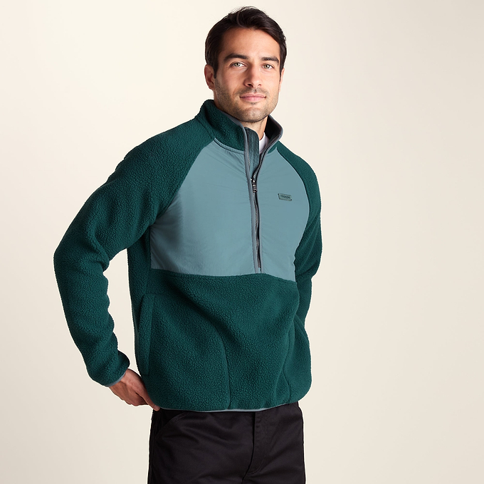 Eldon Mens Sherpa Fleece - Midnight Green