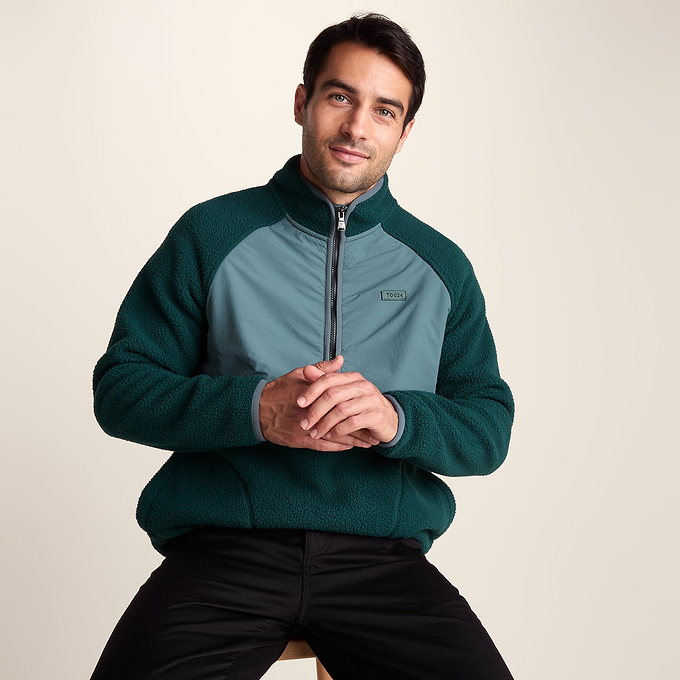 Eldon Mens Sherpa Fleece - Midnight Green