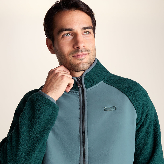 Eldon Mens Sherpa Fleece - Midnight Green