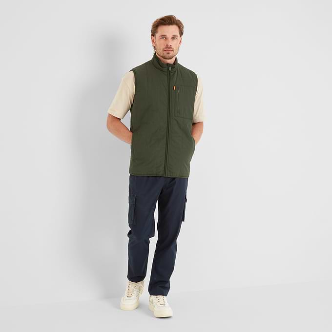 Elliot Mens Insulated Gilet - Dark Olive Green