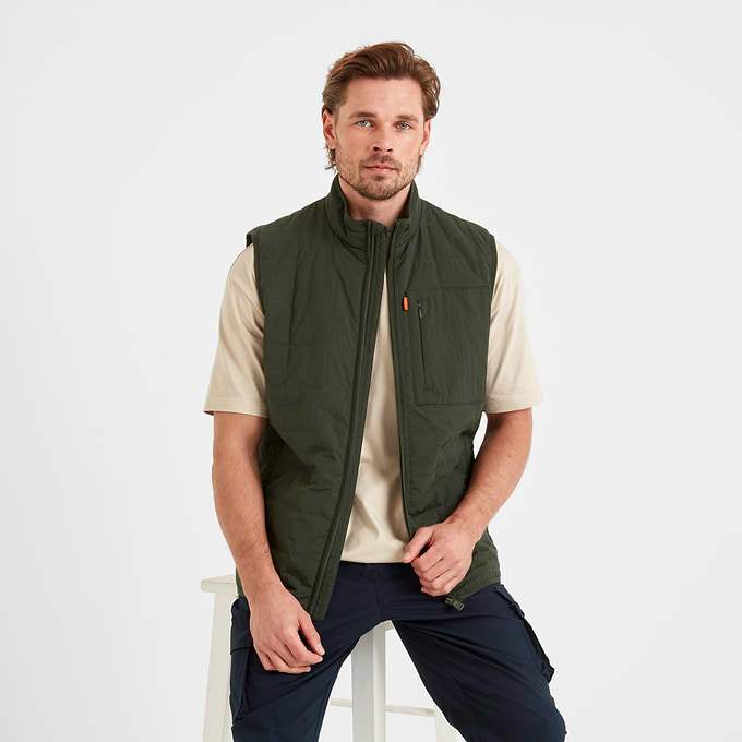 Elliot Mens Insulated Gilet - Dark Olive Green