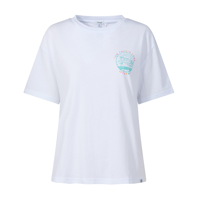 Emerald Isle Womens 100% Cotton Relaxed Fit T-Shirt - Optic White
