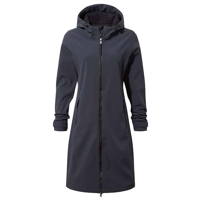 Enya Womens Longline Waterproof Softshell Jacket - Dark Indigo