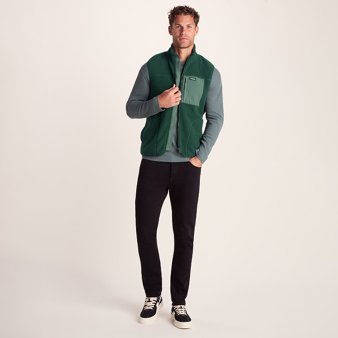 Evan Mens Sherpa Gilet - Racing Green