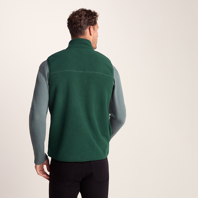 Evan Mens Sherpa Gilet - Racing Green