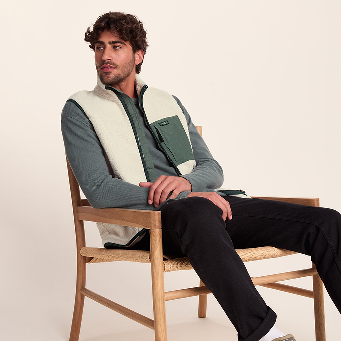 Evan Mens Sherpa Gilet - Warm Cloud