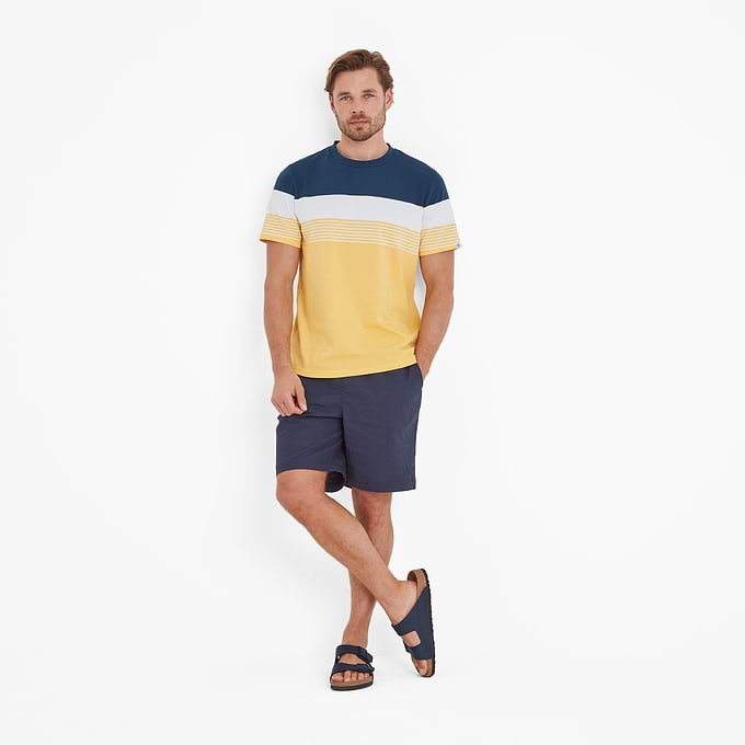 Farndon Mens T-Shirt - Inky Blue/Sunflower