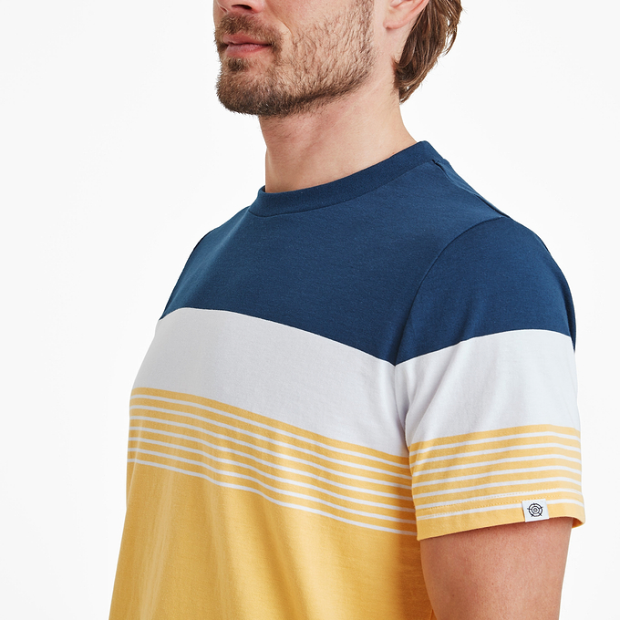 Farndon Mens T-Shirt - Inky Blue/Sunflower