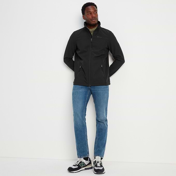 Feizor Mens Shower Resistant Softshell Jacket - Black