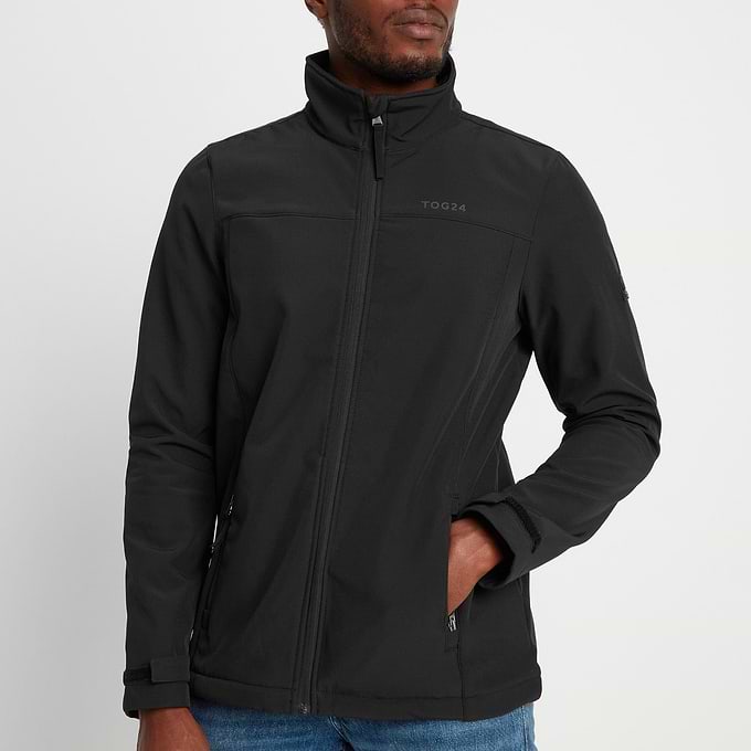 Feizor Mens Shower Resistant Softshell Jacket - Black