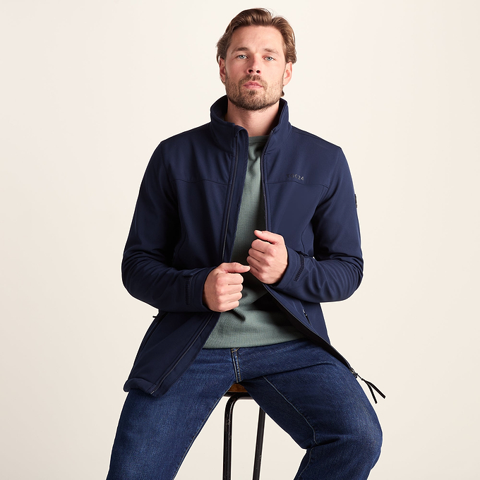 Feizor Mens Shower Resistant Softshell Jacket - Navy