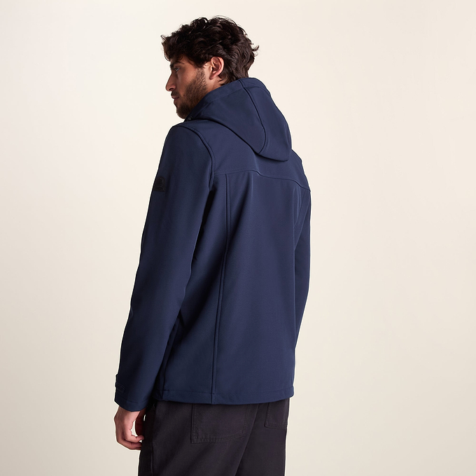 Feizor Mens Shower Resistant Softshell Hooded Jacket - Navy