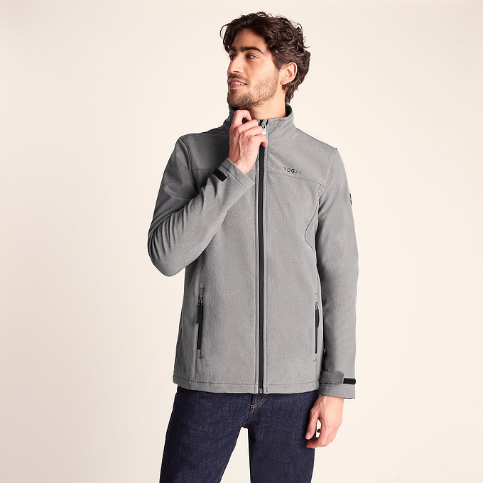 Feizor Mens Shower Resistant Softshell Jacket - Dark Grey Marl