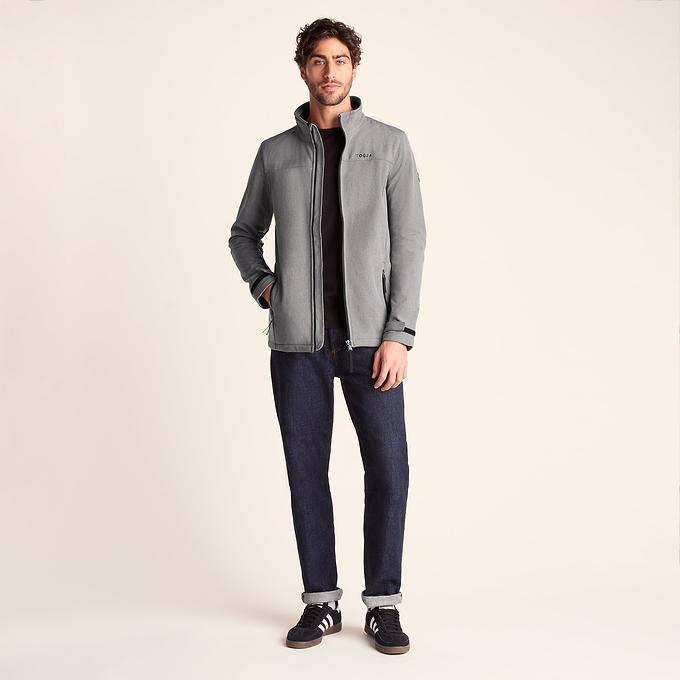 Feizor Mens Shower Resistant Softshell Jacket - Dark Grey Marl
