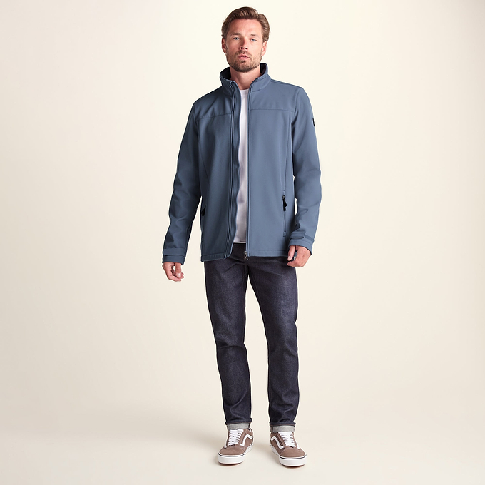 Feizor Mens Shower Resistant Softshell Jacket - Smokey Blue