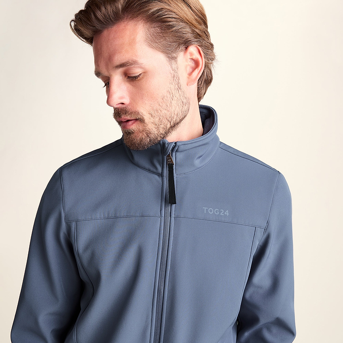 Feizor Mens Shower Resistant Softshell Jacket - Smokey Blue