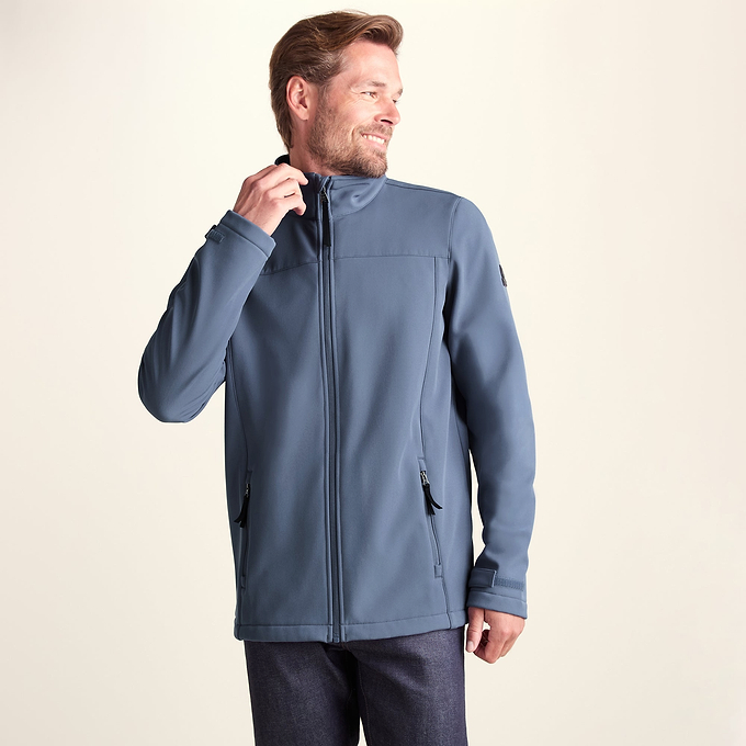Feizor Mens Shower Resistant Softshell Jacket - Smokey Blue