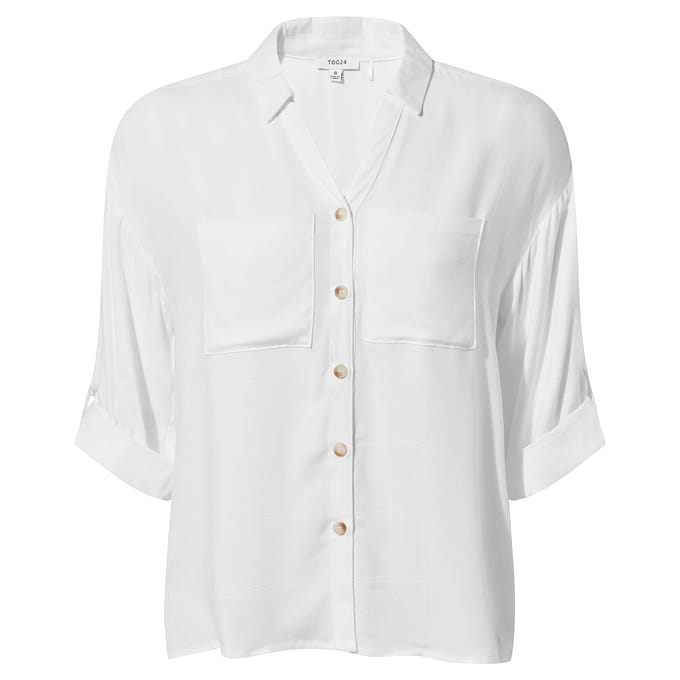 Felicia Womens Shirt Short Sleeve - Optic White