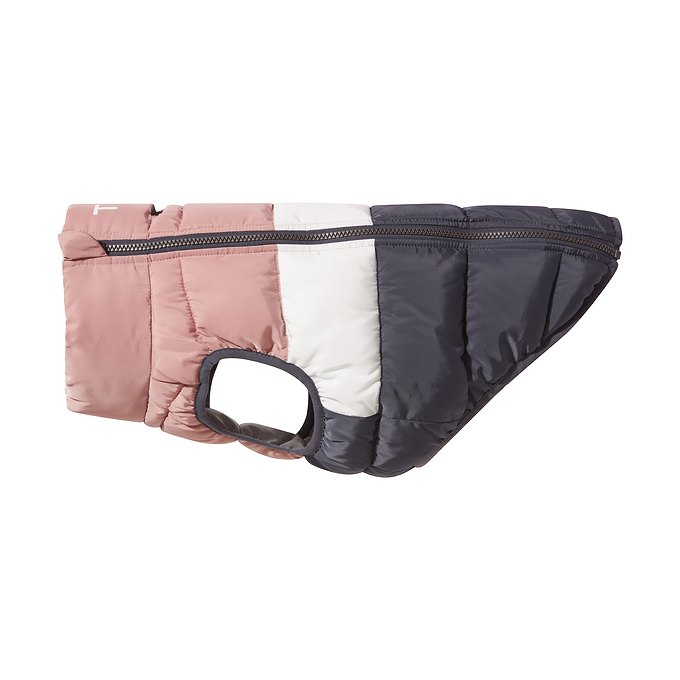 Fetch Padded Dog Coat - Faded Pink/Ice Grey/Washed Blue