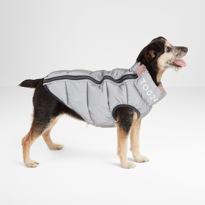 Fetch Padded Dog Coat - Faded Pink/Ice Grey/Washed Blue