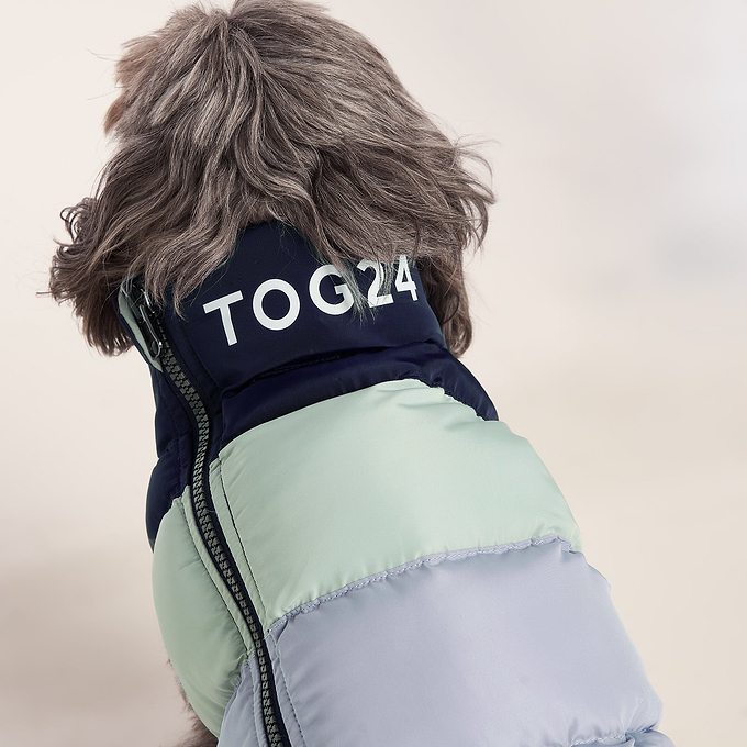 Fetch Padded Dog Coat XS - Oxford Blue/Light Mist/Lavender Grey