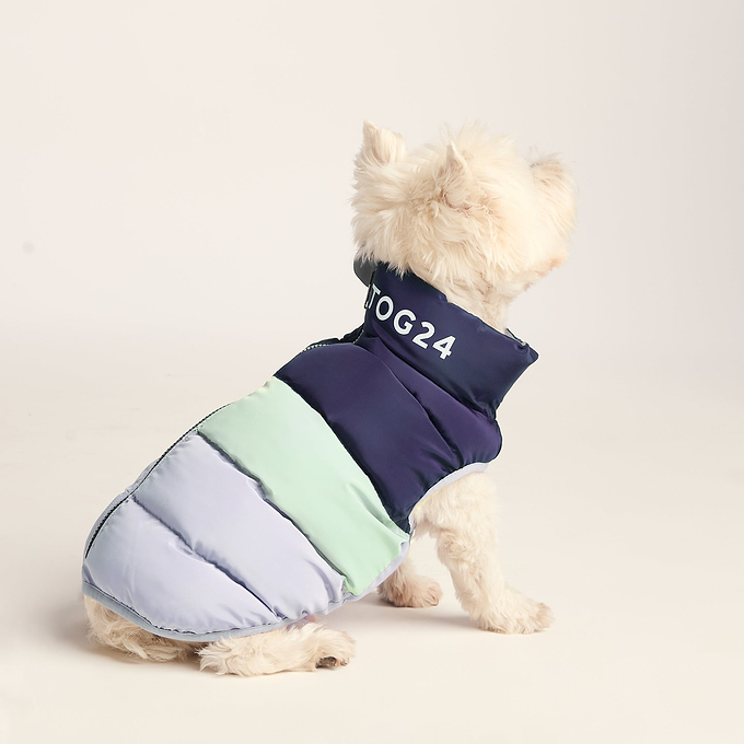 Fetch Padded Dog Coat S - Oxford Blue/Light Mist/Lavender Grey